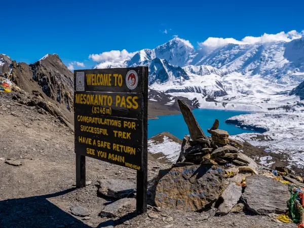 Tilicho Lake with Mesokanto La sinage.